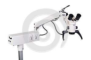 Modern medical equipment - portable operation surgical microscope isolated