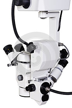 Modern medical equipment - portable operation surgical microscope isolated