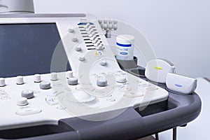 Modern medical ultrasound equipment in a hospital or medical clinic