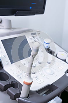 Modern medical ultrasound equipment in a hospital or medical clinic at