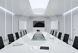 Modern Meeting Room. 3d Illustration.