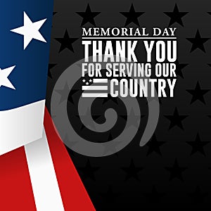 Modern Memorial Day United States Celebration Flag Background