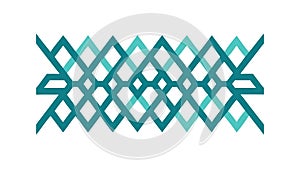 Modern Mesh Pattern: Interlocking Teal Geometric Design, vector design Generative AI