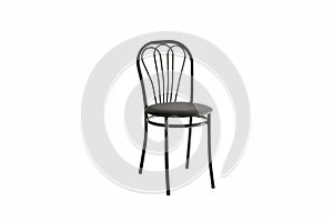 Modern metal chair, isolated, white background