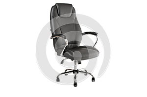 Modern metal chair, isolated, white background