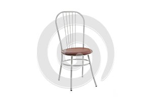 Modern metal chair, isolated, white background