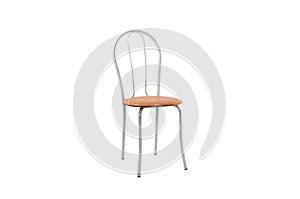 Modern metal chair, isolated, white background