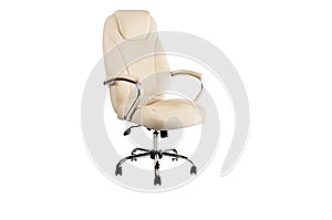 Modern metal chair, isolated, white background