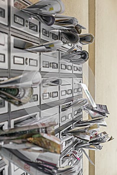 Modern metal mail boxes