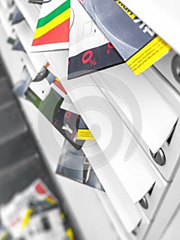 Modern metal mail boxes photo