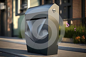 modern metal mailbox with sleek design in urban setting