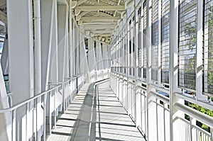 Modern metal structure bridge