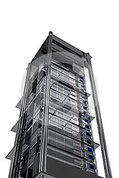 Modern Metallic Server Rack