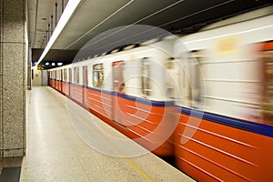Modern metro station.