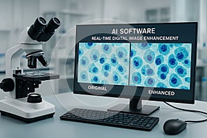 Modern Microscope with AI â Real-Time Digital Imaging and Laboratory Innovation