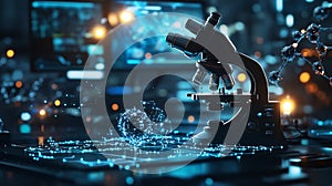 Modern Microscope with Digital Interface and Data Analysis