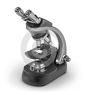 Modern microscope isometric view