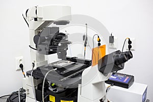 Modern microscope microbiology laboratory