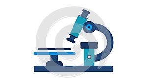 Modern Microscope Vector Icon for Science Research, vector design Generative AI