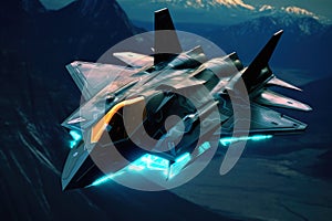 modern military fighter jet . Ai generative