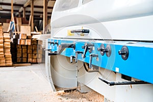 Modern milling machine at joinery