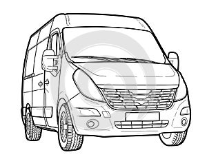 Modern minibus technical draw