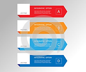 Modern minimal arrow elements for business infographics