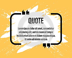 Modern minimal black frame for your text with jogs. Quote