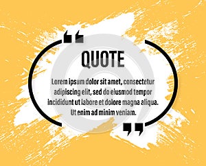 Modern minimal black frame for your text with jogs. Quote