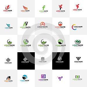 Modern Minimal Mega Vector 25 Logo set Collection