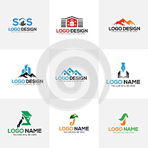 Modern Minimal Mega Vector Logo set Collection