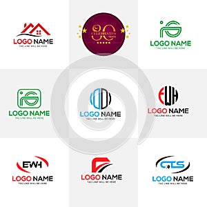 Modern Minimal Mega Vector Logo set Collection