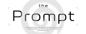Modern Minimal Sans Serif Font, Rounded Letters with Calm Geometry and Rectangular Modular Elegance. Clean Alphabet for photo