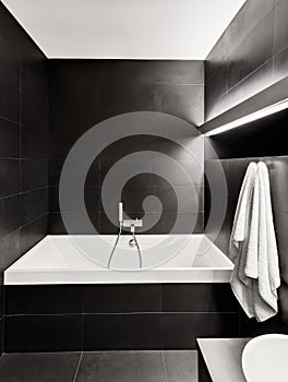 Modern minimalism style bathroom interior