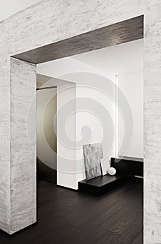 Modern minimalism style corridor interio