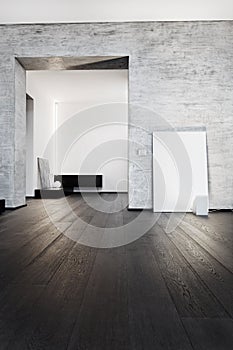 Modern minimalism style corridor interior