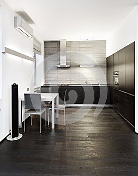 Modern minimalism style kitchen interior photo