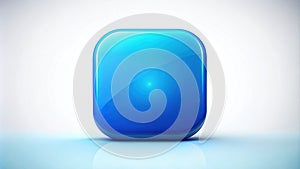 Modern Minimalist Blue Abstract App Icon Template A Clean Versatile Design Element for Mobile Apps