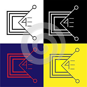 Modern minimalist concept logo template