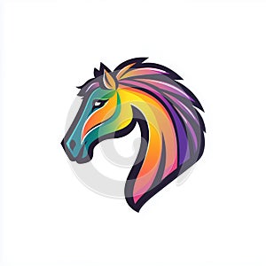 Horse logo vector icon design graphic for digital and print media