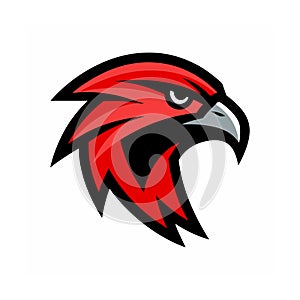 Modern Minimalist Eagle Head Logo in Red