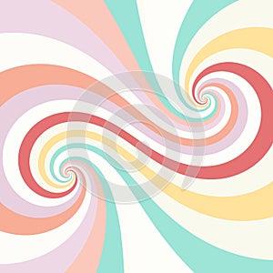 Modern Minimalist Sixties Candy Spiral Twist