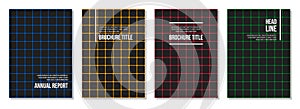 modern minimalistic abstract squared grid covers set