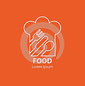 Modern minimalistic food logo photo