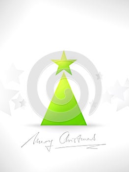 Modern minimalistic stylized Christmas tree background