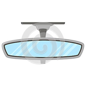 Modern mirror car icon view from inside illustration isolated on white background