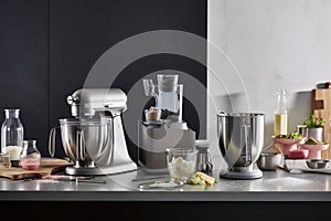 modern mixers and processors, with sleek and streamlined design, bringing freshness to any kitchen