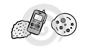 Modern Mobile Phone with Circular Screen, vector design Generative AI