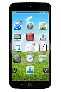 Modern mobile phone 3D rendering