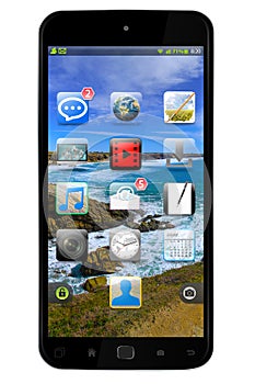 Modern mobile phone 3D rendering